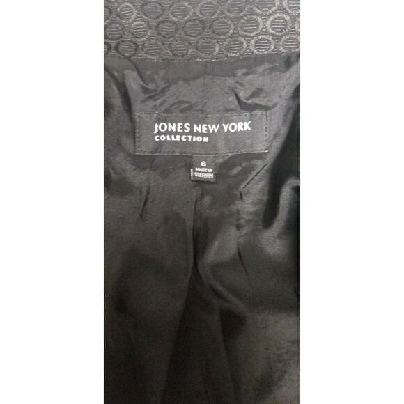 New York Jones York Collection Blazer Color Black Size 6 - Picture 8 of 9
